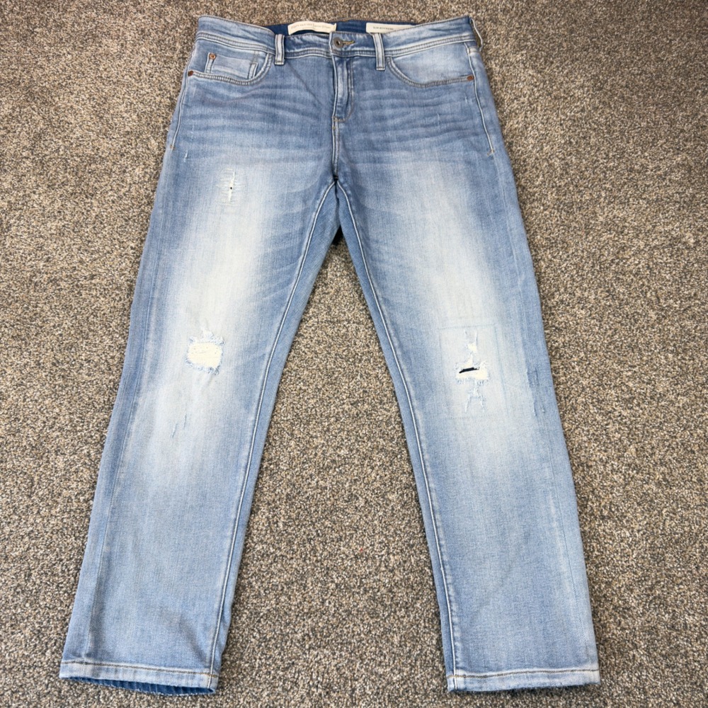 Pilcro and the Letterpress Anthropologie Slim Boyfriend Jeans Light Wash Size 29
